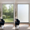 The same window shown clear and frosted