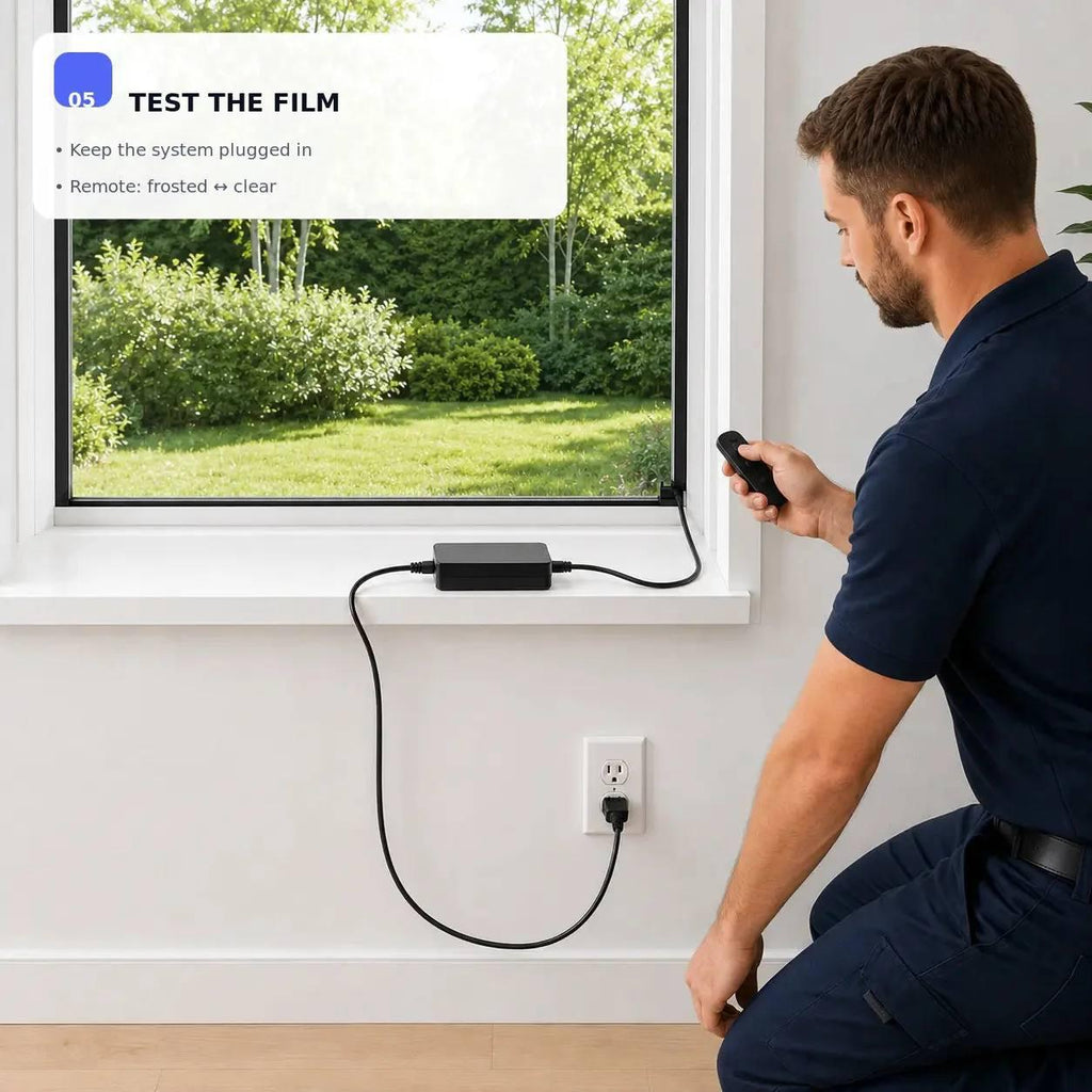 Testing the finished window with the remote